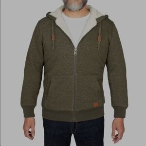 Buffalo Devid Bitton Men's Olive Green Hoodie Sweater Sz XXL